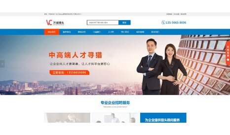 企業(yè)簡潔型-網(wǎng)站建設(shè)案例-萬誠獵頭